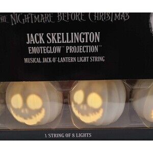 Nightmare Before Christmas Jack Skellington Halloween EMOTEGLOW Lightshow Music